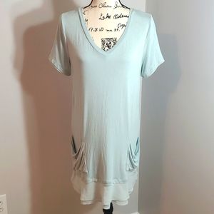 LOGO Lori Goldstein minty green dress Sz S